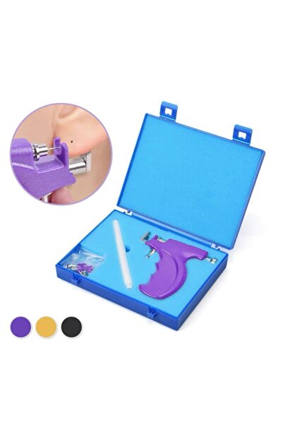 QUEVİLİY Kulak Delme Tabancası Seti Kulak Delme Aparatı  Piercing (4 başlıklı tüm küpelerle uyumlu)