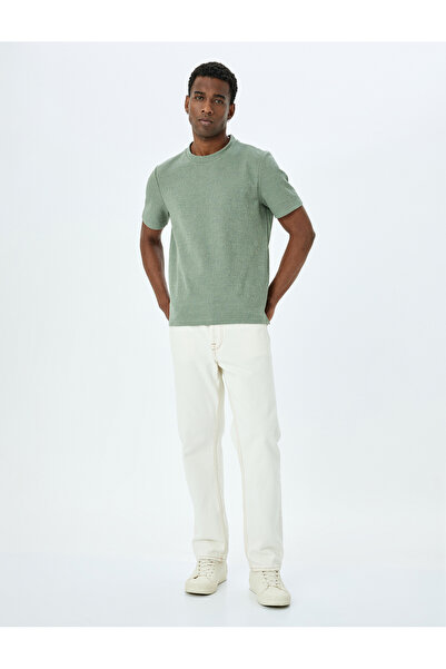 Koton green Crew Neck T-Shirt
