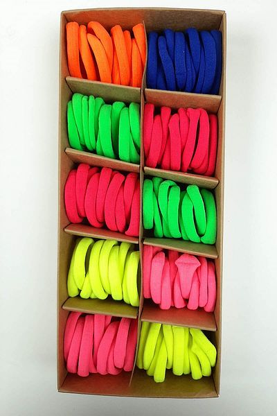 Hayalperest boncuk 100pcs Colorful Elastic Hair Clip