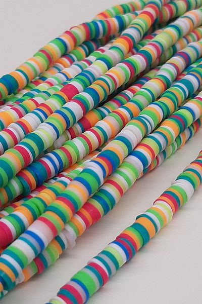 Hayalperest boncuk Πολύχρωμες χάντρες ζύμης Fimo 6mm
