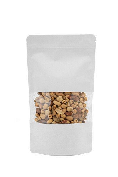 Packtory Pencereli Beyaz Kraft Kilitli Doypack Ambalaj 20 X 30 5 Cm. 1000 Gr....