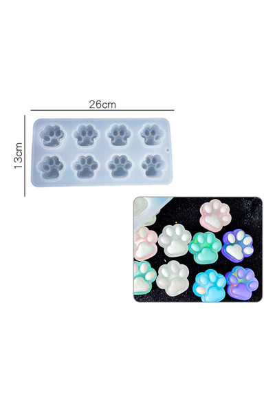 HOBİFLEX EPOKSİ REÇİNE SİLİKON KALIP İTHAL ÜÇ BOYUTLU PATİ FİGÜR ANAHTARLIK O...