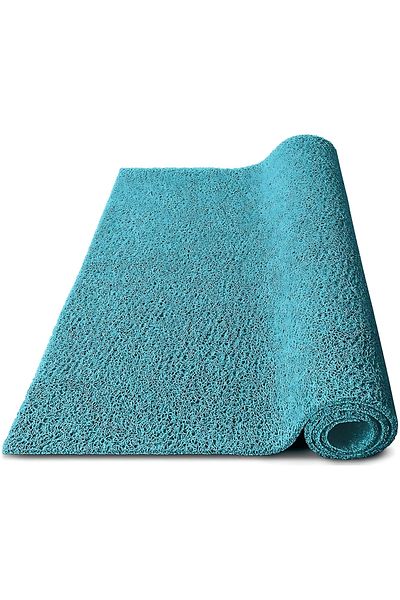 TAGESAN Turquoise Non-Slip Mat - 120X100 Cm, Dust Holder, Curly Model