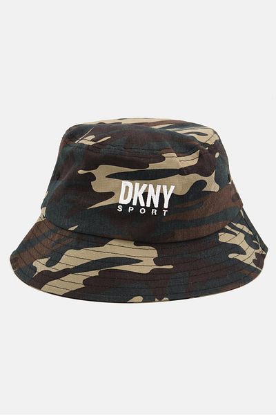 DKNY Sport Men Embroidered Logo Bucket Hat, Olive Combo