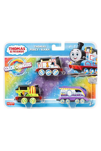 mattel FABBATOYS Thomas ve Arkadaşları - Renk Değiştiren Küçük Trenler 3lü Paket