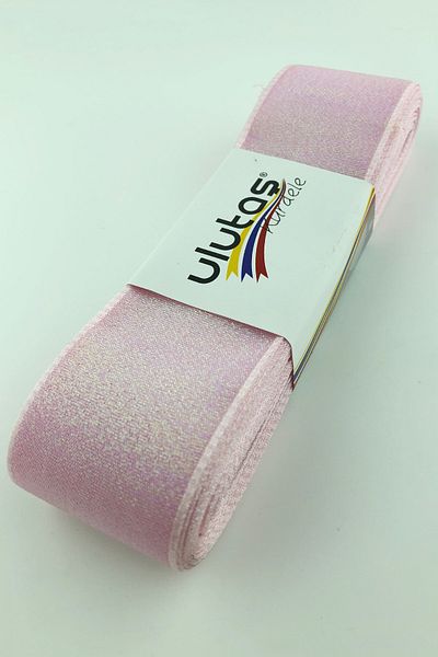 Hayalperest boncuk Pink Glitter Ribbon 3.5 Cm