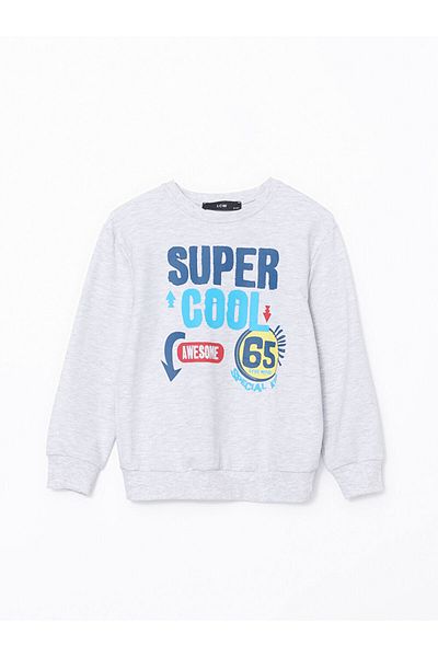 LC Waikiki Φούτερ για αγόρι με στάμπα LCW Kids Crew Neck