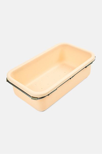 BEBEHOME Extendable Draining Basket 10 H X 30 L X 15 W Cm, Beige