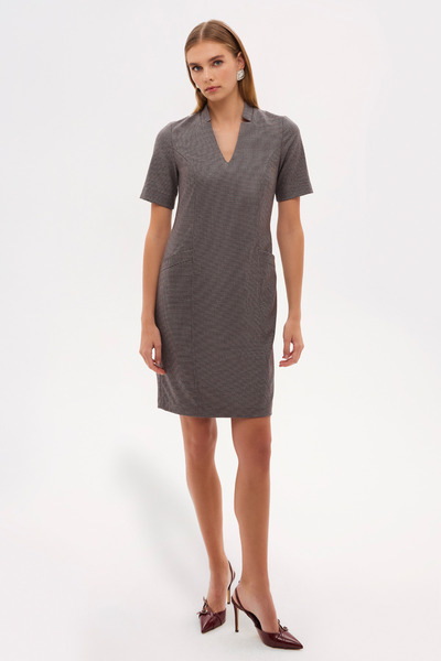 Naramaxx V Yaka Kuplu Klasik Elbise