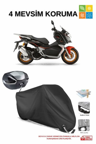 AutoEN SİYAH RKS REALE125X ARKA ÇANTA KİLİT UYUMLU SU GEÇİRMEZ BRANDA (MOTOSİKLET)