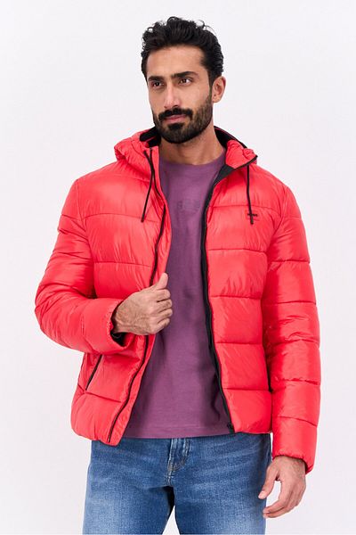 Hugo Boss Men Quilted Puffer Jacket, Red