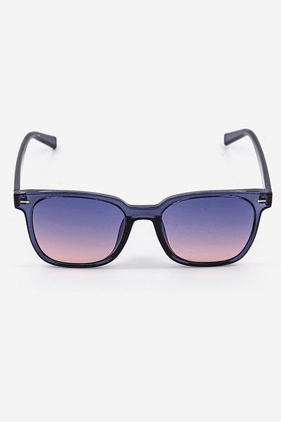 Calvin Klein نظارة شمسية دائرية للنساء CK20519S، باللون الأزرق