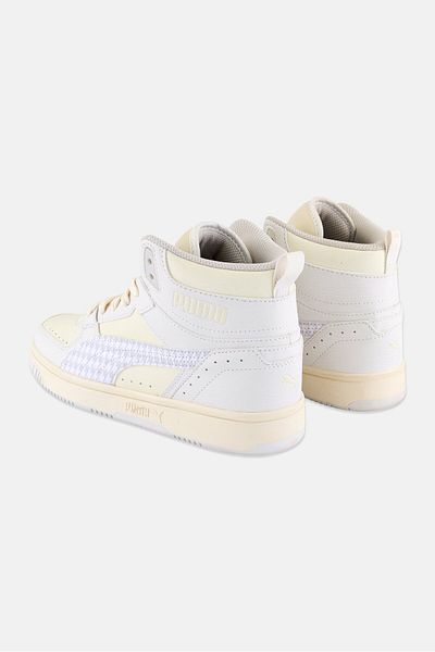 Puma Kids Boy Rebound Joy Geometrics Lace Up Outdoor Shoes, Off White