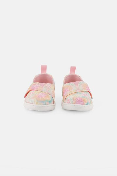 Toms Toddlers Girl Tie Dye Velcro Casual Shoes, Pink Combo