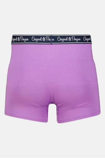 Original Penguin Men 3 Pieces Brand Logo Boxer Briefs, Navy/grey/lilac