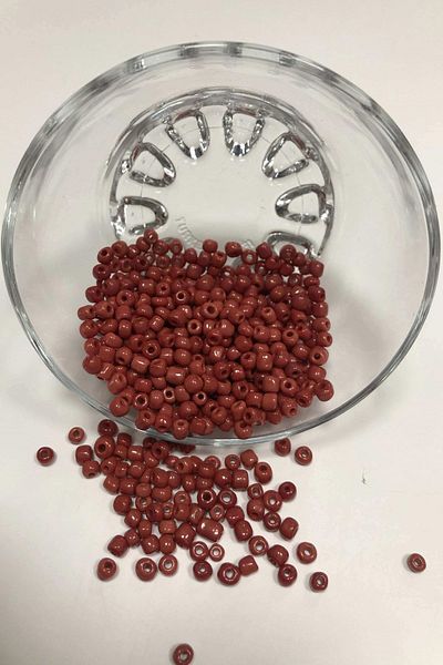 Hayalperest boncuk Ματ χάντρες με άμμο 4 mm μεσαίου μεγέθους Dark Burgundy
