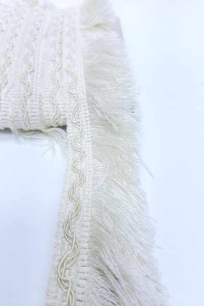 Hayalperest boncuk Off-White String Tasseled Decorative Fringe Strip