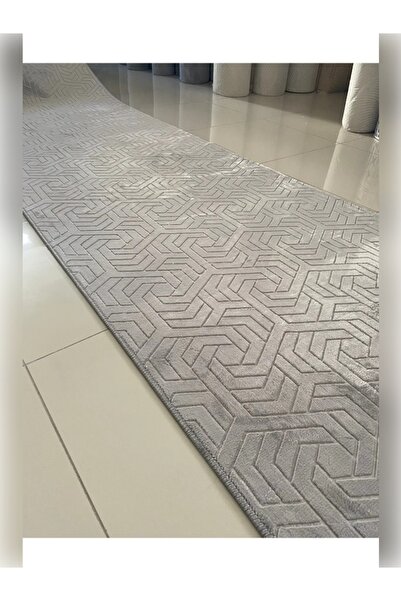 Sarar Armoni Dinarsu Kaymaz Tabanlı Kesme Kabartmalı Salon Koridor Mutfak Halısı BEJ