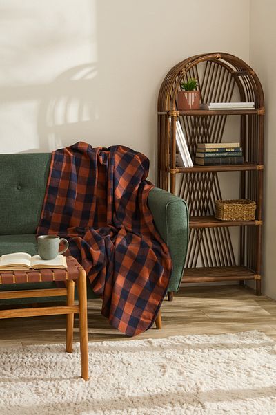 Karaca Home Orange Flannel Tv Blanket