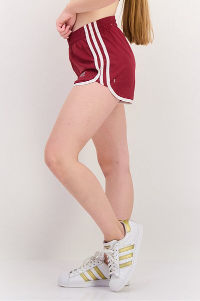 adidas Women Slim Fit 4 Inseam Running Shorts, Maroon