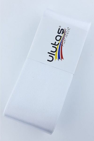Hayalperest boncuk White Satin Ribbon 6 Cm 10 Mt