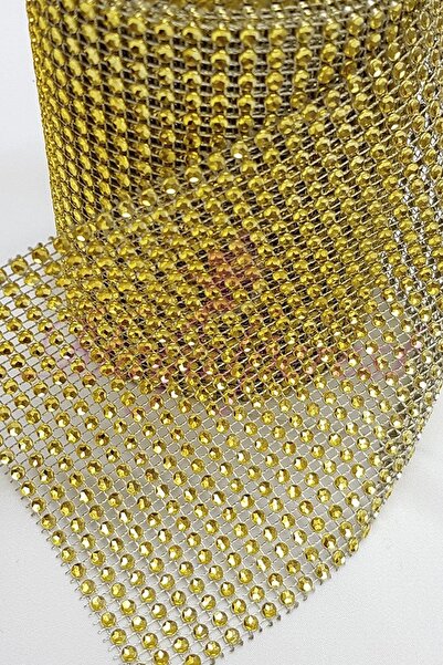 Hayalperest boncuk شريط بلاستيك ذهبي اللون 24 صفًا