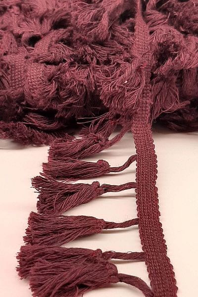 Hayalperest boncuk Cotton Plum Fringe Tassel