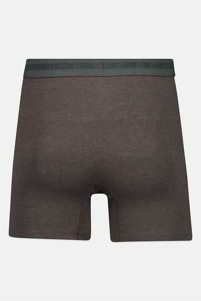 Ike Behar Men 4 Pieces 6 Inseam Brand Logo Boxer Briefs, Teal Blue