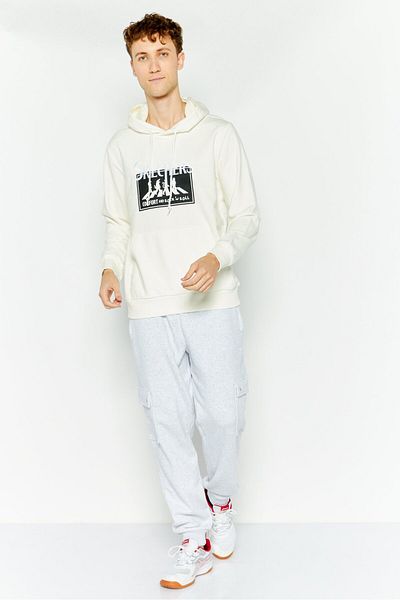 SKECHERS Men Sportswear Fit Long Sleeve Outdoor Hooded Sweatshirt, Off White