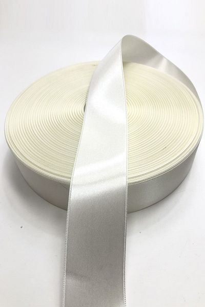 Hayalperest boncuk Cream Satin Ribbon 4 Cm