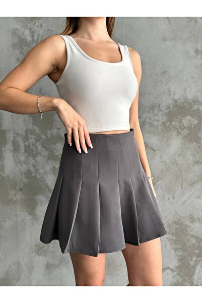 LACASE Жіноча чорна плісирована спідниця