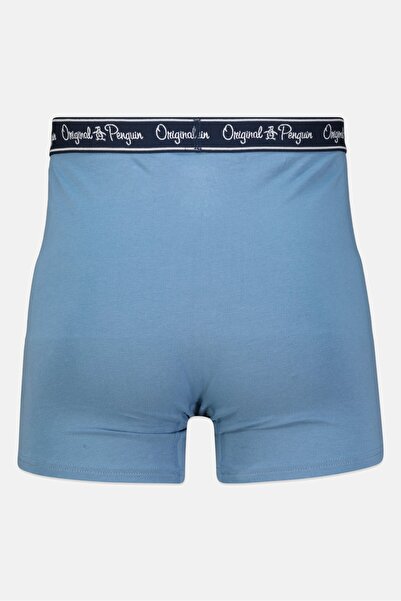Original Penguin Men 3 Pieces Allover Print Boxer Briefs, Navy/Red/Steel Blue