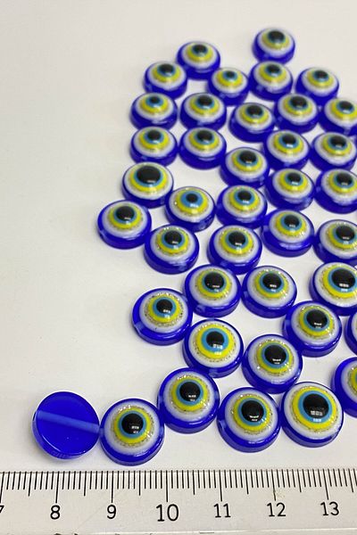 Hayalperest boncuk Χρυσό Glitter Και Κόλλα Evil Eye Bead
