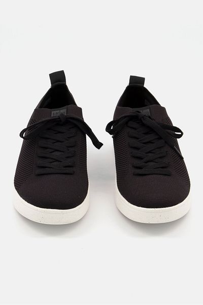 Fitflop حذاء رياضي برباط للنساء، أسود