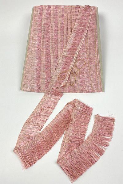 Hayalperest boncuk Light Powder Strip with Flat Fringe and Thread Tassel Detail