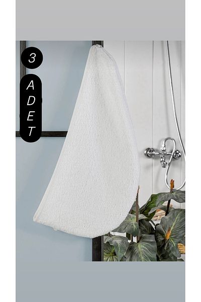 ÇIQRIK HOME 3 Βαμβακερή πετσέτα για μαλλιά (με λάστιχο)
