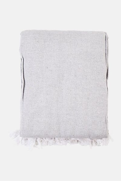 Muy Mucho Cotton Multipurpose Plaid 180 X 240 Cm, Grey