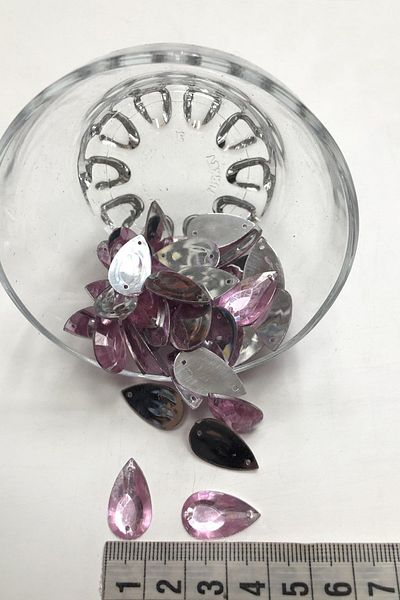 Hayalperest boncuk Pink Drop Πλαστική Πέτρα Γόνατου 20 γρ