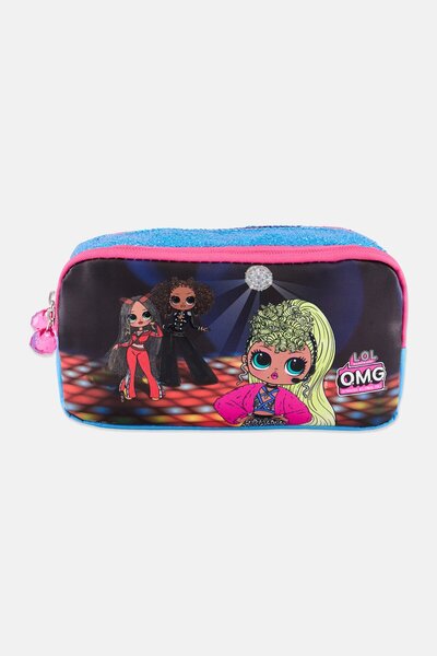L.O.L. SURPRISE Kids Girl Printed Pencil Case 11 H x 23 L x 3 W cm, Blue