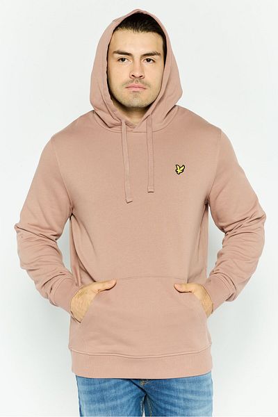 Lyle & Scott Men Hooded Embroidered Logo Long Sleeves Sweatshirt, Mauve