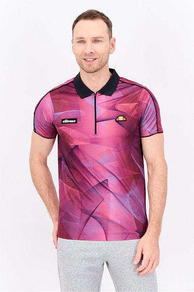 Ellesse Men Sportswear Fit Short Sleeves Training Polo, Purple Combo