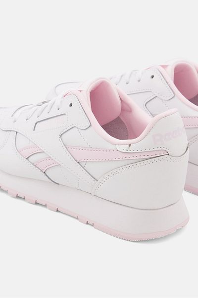 Reebok Kids Girl Classic Leather Running Shoes, White