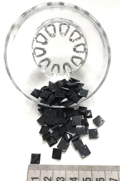 Hayalperest boncuk Black Square Plastic Stone 20 Gr