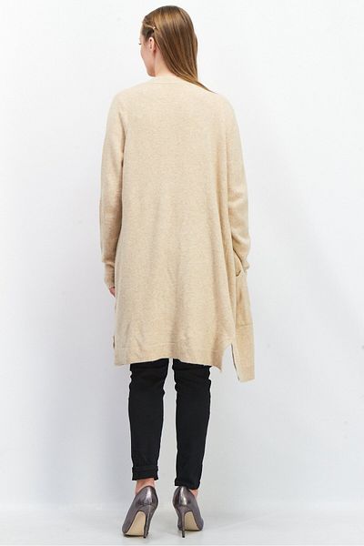 Esprit Women Textured Long Sleeve Cardigan, Beige