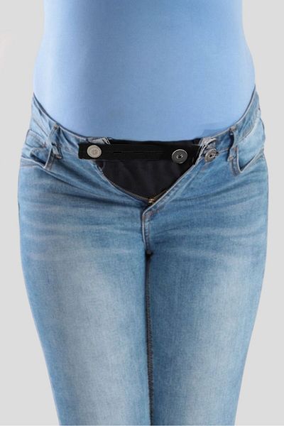 bodin Pantaloni de maternitate Extensor de talie - Extensor de pantaloni pentru femei Compatibil cu butonul drept