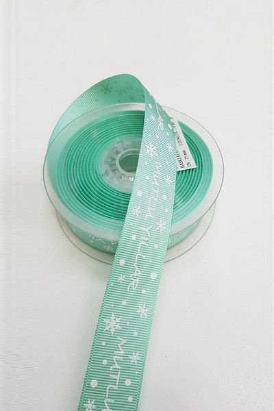 Hayalperest boncuk Κορδέλα Ακουαμαρίνα Πρωτοχρονιάτικη Grosgrain 2,5 εκ