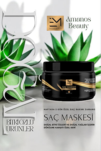 EM AMANOS BEAUTY Saç Maskesi Unisex Hızlı Saç Uzatma Etkili Doğal Yağlar İçeren Ekstra Keratin Kolajen Onarıcı Bakım