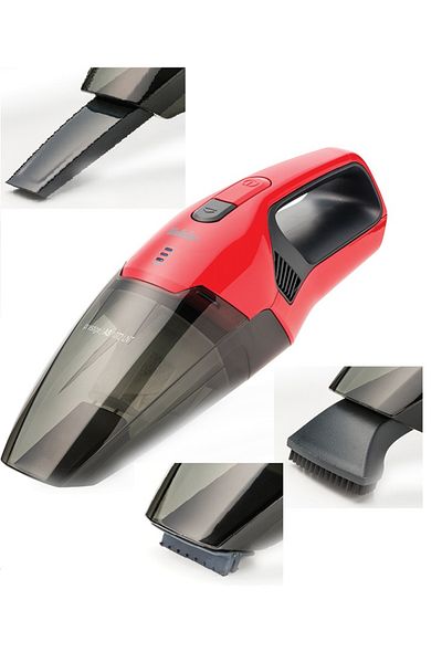 Fakir Aspirator de mana Prestige rosu, Li-Ion 7,4V, umed/uscat, 23 min, 0.4l, filtru lavabil