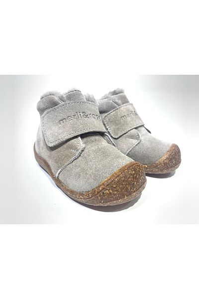 Merli&Rose Stride Plush Suede First Step Boots| Gray