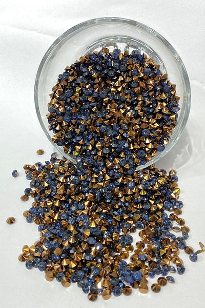 Hayalperest boncuk Dark Blue Slotted Gluing Stone 50 Pieces